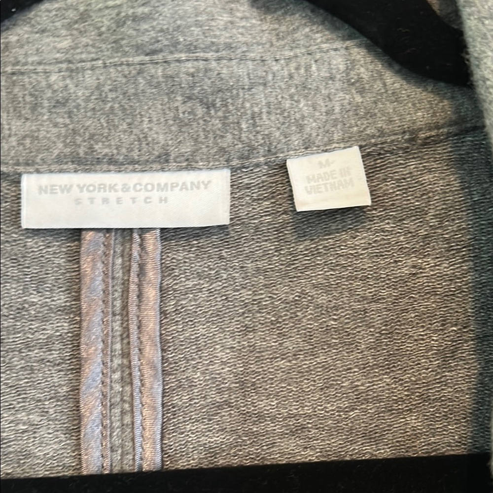 New York & Company Gray Blazer Fitted Knit - Picture 2 of 5